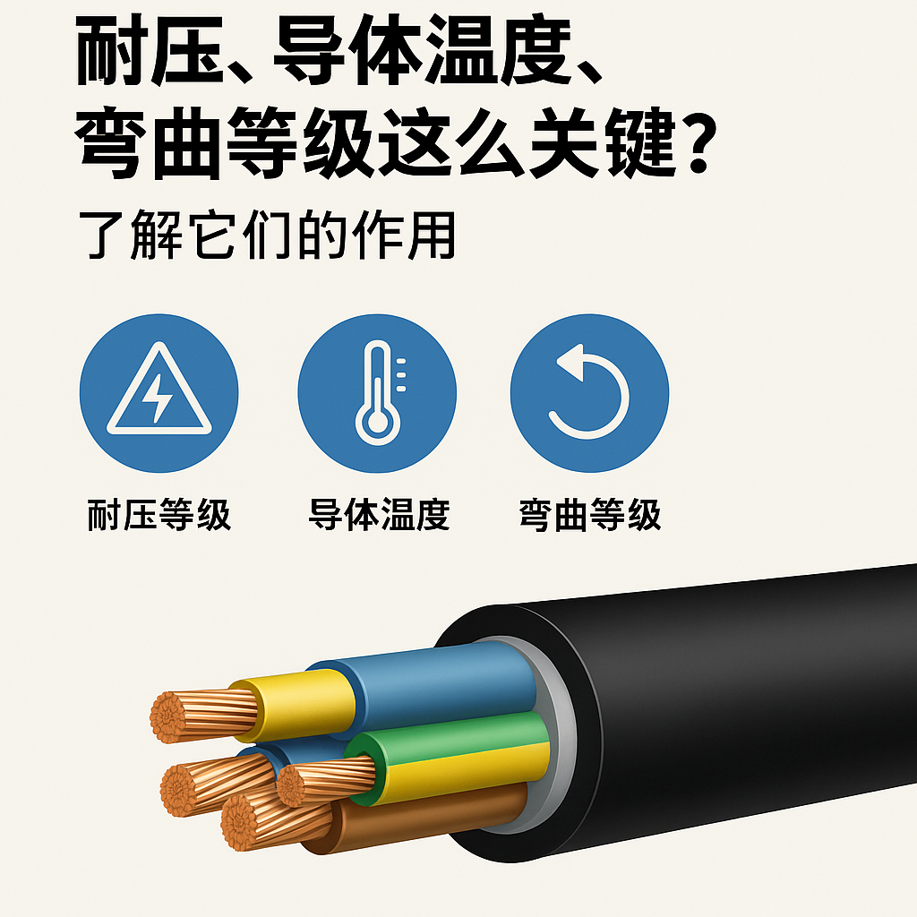 为什么充电电缆的耐压、导体温度、弯曲品级这么要害？？？？？？相识它们的作用