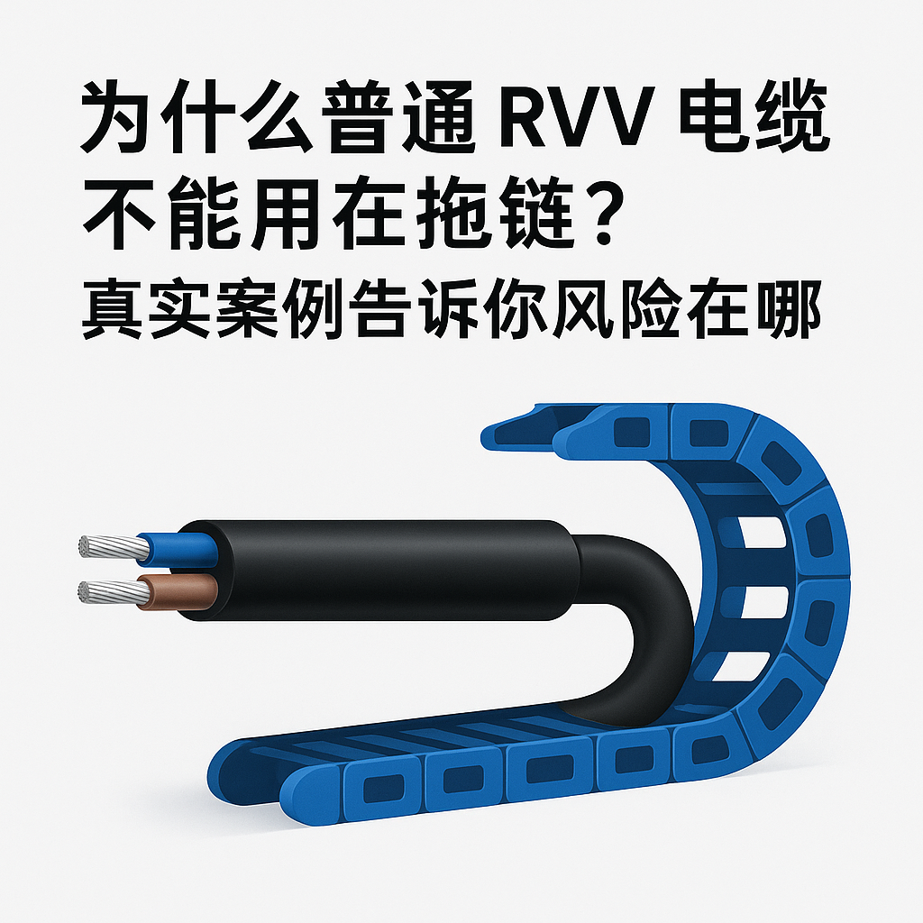 为什么通俗 RVV 电缆不可用在拖链？？？？？？真实案例告诉你风险在哪